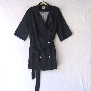 Cori Collection Women's Contemporary Navy Short Trench‎ Coat Size 8